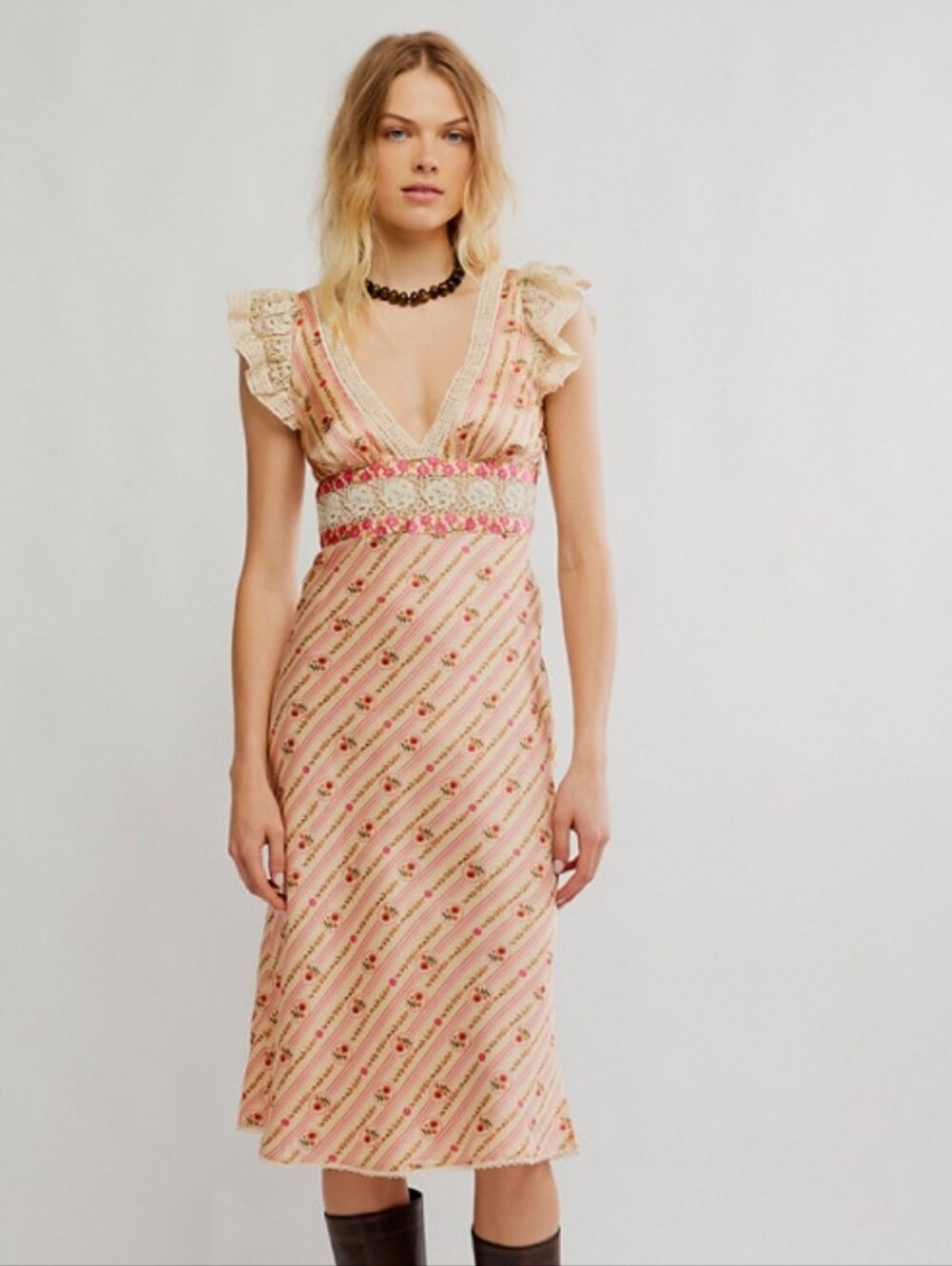 NWT FREE PEOPLE BALI BELLE MIDI DRESS SMALL